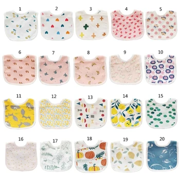 Нагрудники для кормления с принтом, U-образное детское полотенце для слюны, ткань для отрыжки новорожденных, шейный платок