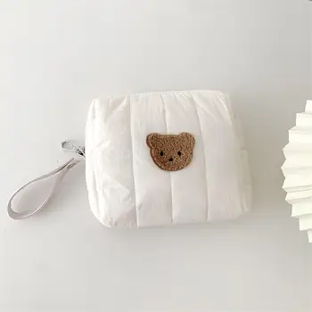 Новая мультяшная Детская Прикроватная Коляска Подвесная сумка Медведь Сумка для хранения детских подгузников Переносная сумка для путешествий на молнии из полиэстера