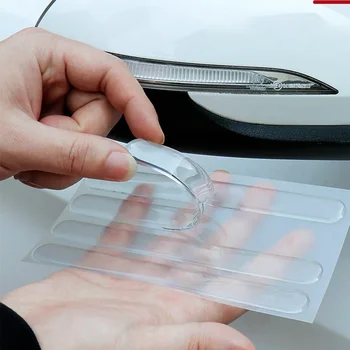 10 шт. прозрачных защитных наклеек на кромку двери автомобиля, противоударная полоса, прозрачная защитная наклейка, невидимые защитные полосы