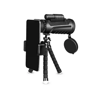 Наружный монокуляр с 10x40, 10x42 зумом для наблюдения на большие расстояния, охотничий монокуляр со штативом, держатель для мобильного телефона