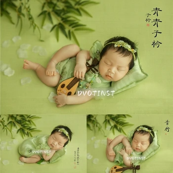 Реквизит для фотосъемки новорожденных, китайский традиционный наряд для девочки, подушка, Тематический набор Pipa, фон для студийной фотосессии, реквизит для фотосессии