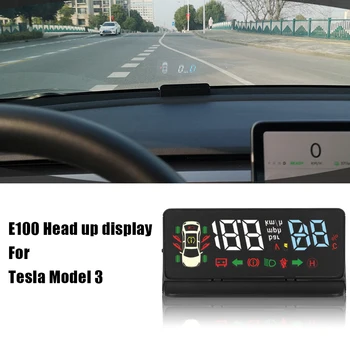 Автоматический дисплей на лобовом стекле Tesla Model 3, автоматическая электронная сигнализация превышения скорости, проектор скорости OBD Hud